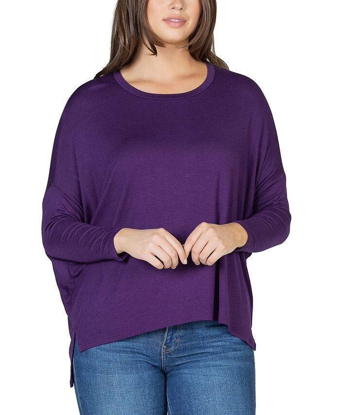 Женский свободный топ «летучая мышь» с длинными рукавами 24seven Comfort Apparel, фиолетовый
Женский свободный топ «летучая мышь» с длинными рукавами 24seven Comfort Apparel, фиолетовый