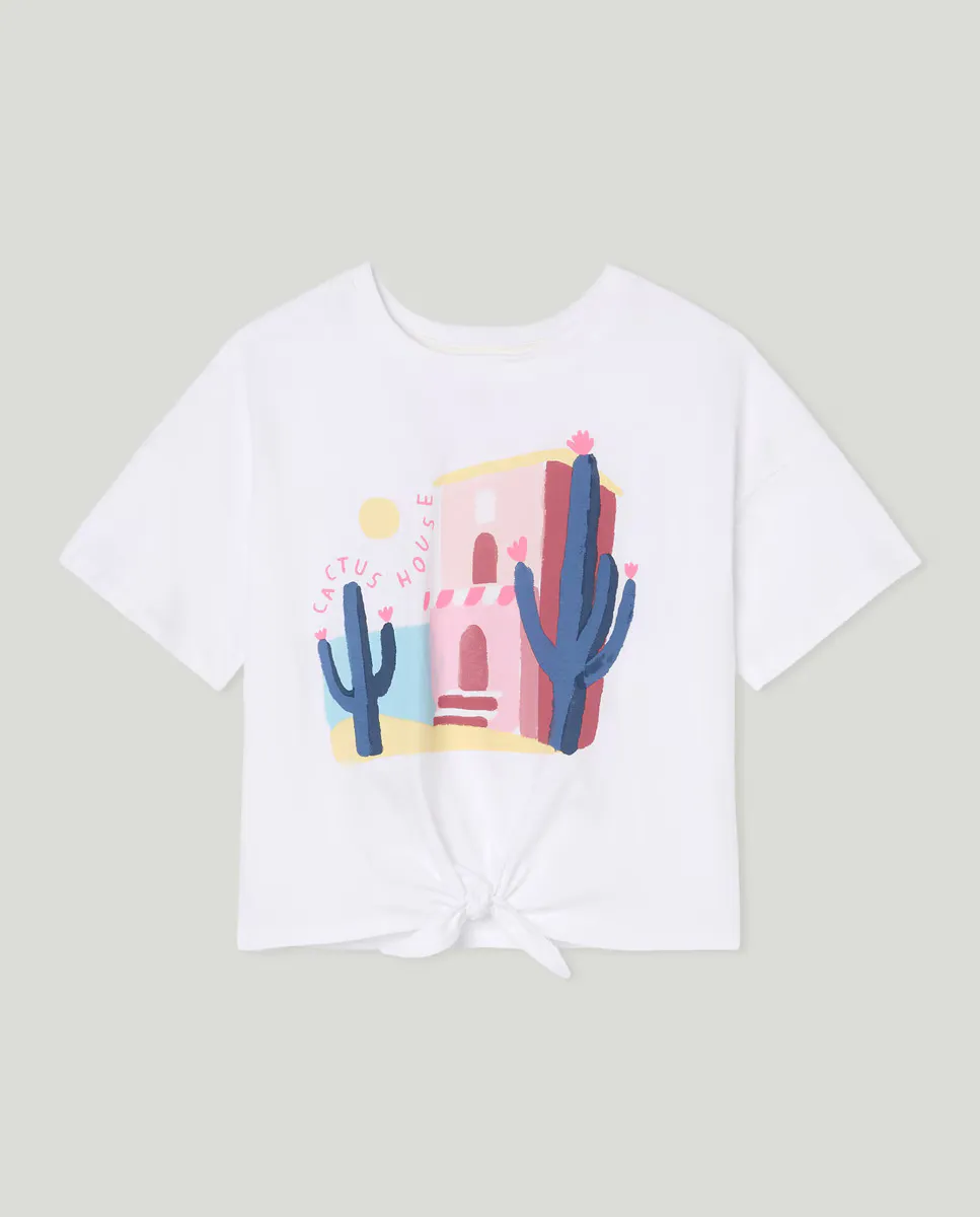 Футболка для девочки с короткими рукавами и центральным узлом Kids El Corte Inglés, белый
Футболка для девочки с короткими рукавами и центральным узлом Kids El Corte Inglés, белый