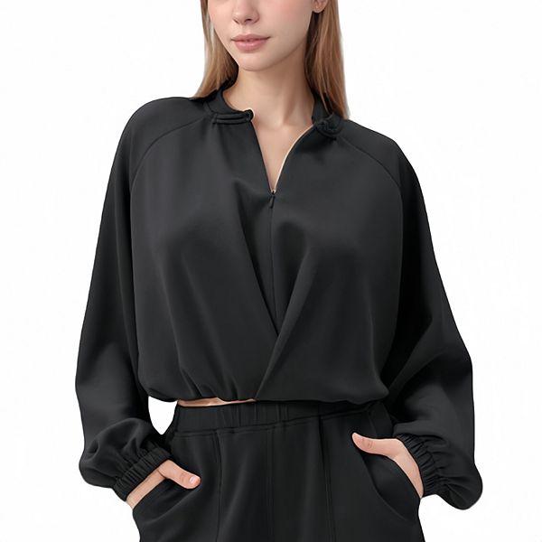 Женская удлиненная блузка с длинным рукавом и молнией спереди, эластичным подолом и свободным кроем Anna-Kaci, Black
Женская удлиненная блузка с длинным рукавом и молнией спереди, эластичным подолом и свободным кроем Anna-Kaci, Black