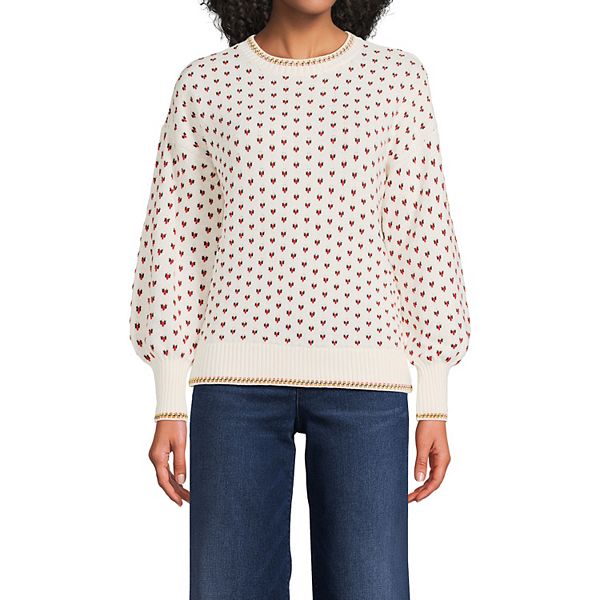 Женский свитер с круглым вырезом из жаккардового джерси Lands' End
Женский свитер с круглым вырезом из жаккардового джерси Lands' End