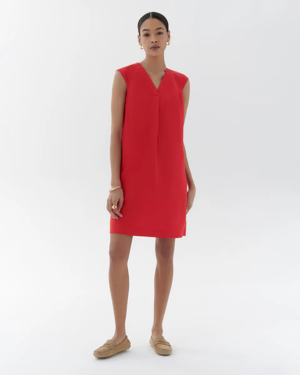 Платье без рукавов с V-образным вырезом из 100% льна Caroll, красный
Платье без рукавов с V-образным вырезом из 100% льна Caroll, красный