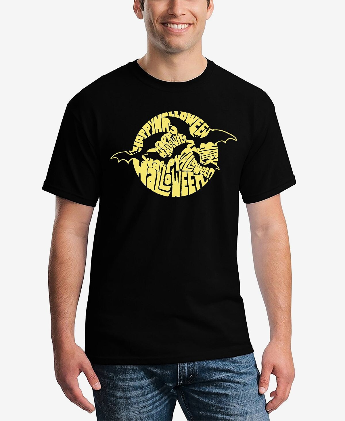 Мужская футболка с коротким рукавом с изображением летучих мышей на хэллоуин LA Pop Art, черный
Мужская футболка с коротким рукавом с изображением летучих мышей на хэллоуин LA Pop Art, черный