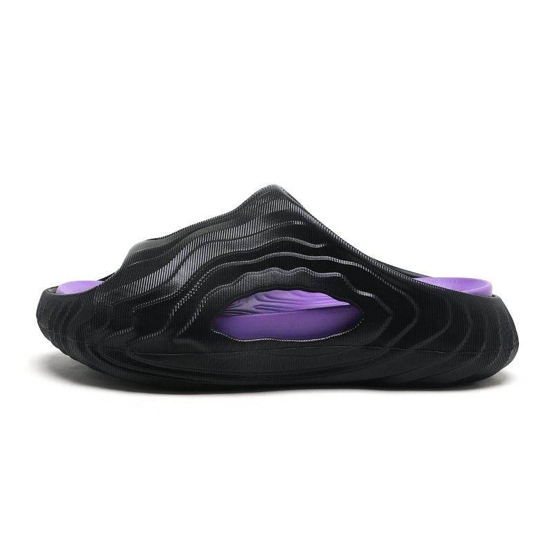 Mulinsen Сандалии-слайдеры EVA с противоскользящим покрытием, мужские, черные, фиолетовые 
Mulinsen Сандалии-слайдеры EVA с противоскользящим покрытием, мужские, черные, фиолетовые