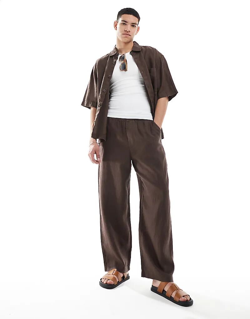 Спортивные брюки Pull&Bear из 100% льна коричневого цвета
Спортивные брюки Pull&Bear из 100% льна коричневого цвета