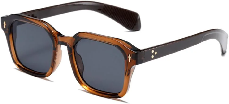 Винтажные солнцезащитные очки с заклепками для женщин, градиентные, с защитой от УФ-излучения UV400, мужские панк-очки коричневого цвета TYUVIVO, Brown Gray
Винтажные солнцезащитные очки с заклепками для женщин, градиентные, с защитой от УФ-излучения UV400, мужские панк-очки коричневого цвета TYUVIVO, Brown Gray