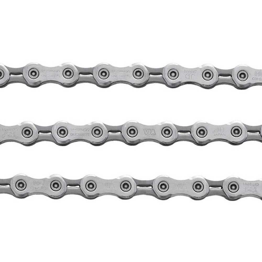 Цепь Ultegra CN-6701 10-скоростная для 2-скоростных шатунов SHIMANO, серебристый / серебристый / черный
Цепь Ultegra CN-6701 10-скоростная для 2-скоростных шатунов SHIMANO, серебристый / серебристый / черный