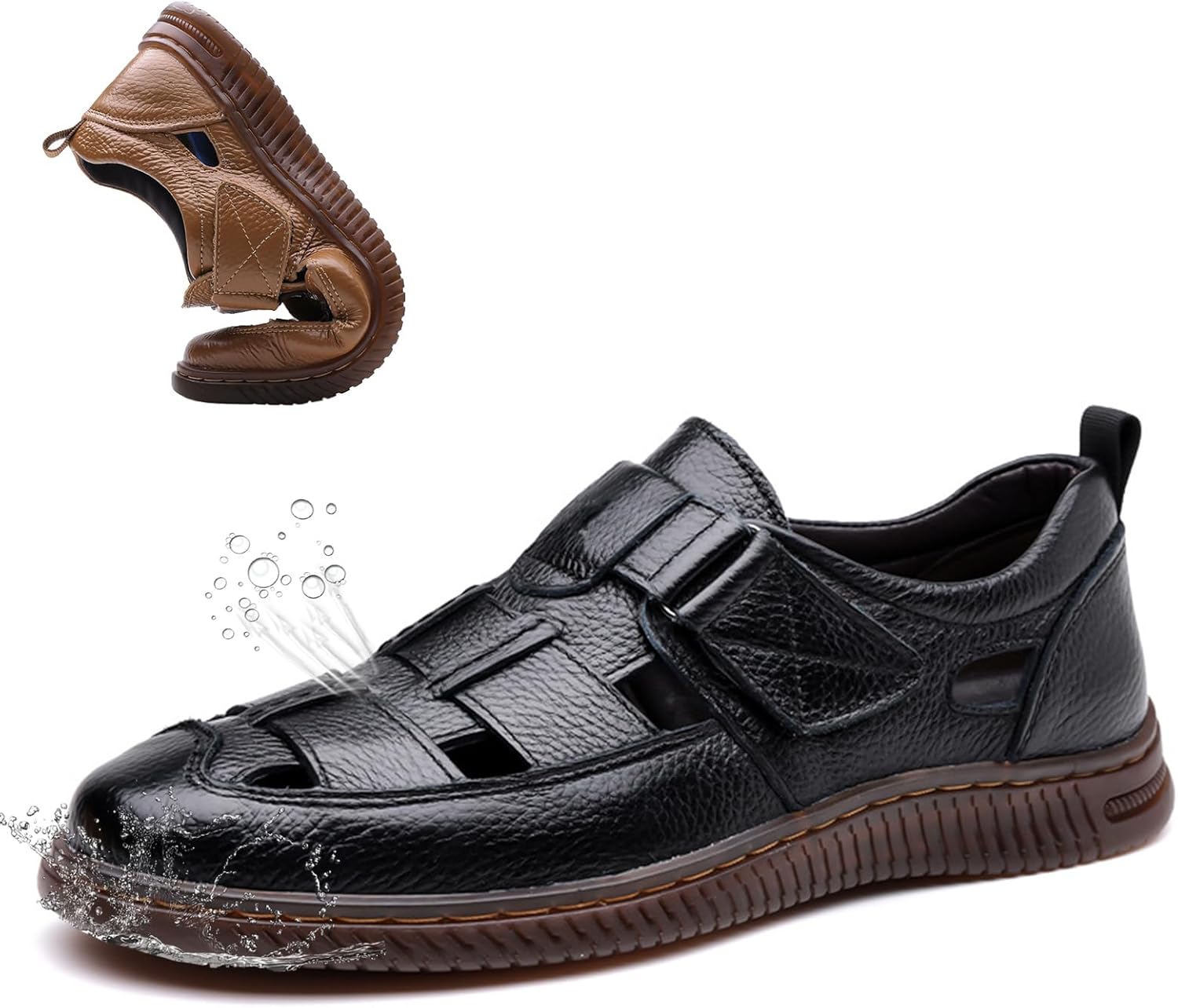 Кожаные сандалии для мужчин, регулируемые, для прогулок, походов, пляжа, удобные спортивные сандалии для улицы, для ходьбы, путешествий, треккинга и кемпинга Generic, черный
Кожаные сандалии для мужчин, регулируемые, для прогулок, походов, пляжа, удобные спортивные сандалии для улицы, для ходьбы, путешествий, треккинга и кемпинга Generic, черный