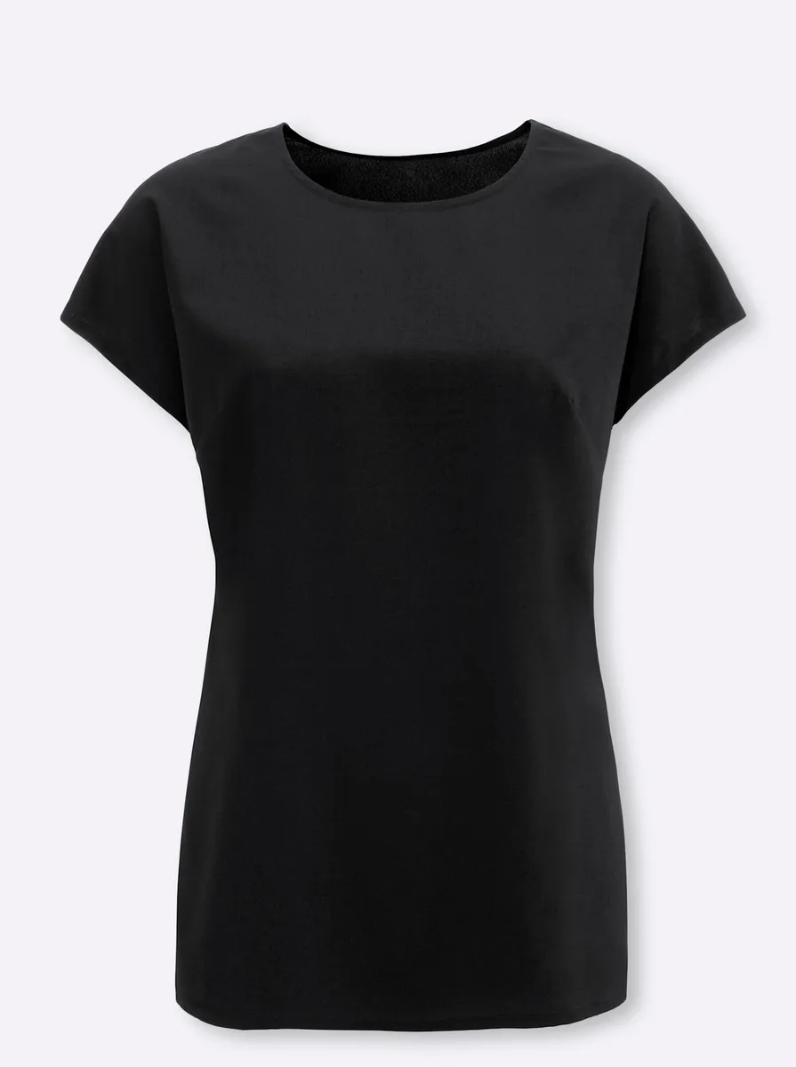 Блуза с короткими рукавами Classic Basics, черный 
Блуза с короткими рукавами Classic Basics, черный