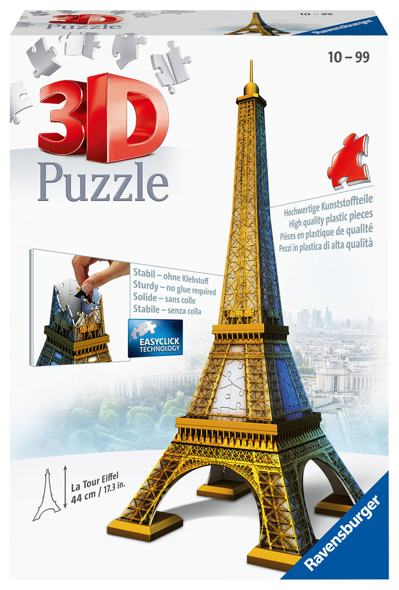 Пазл Ravensburger, 3D, Здания Эйфелевой башни, 216 шт.
Пазл Ravensburger, 3D, Здания Эйфелевой башни, 216 шт.