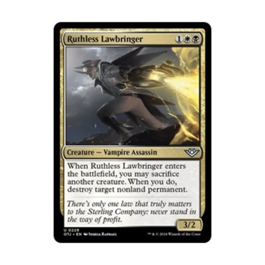 CCG Безжалостный законник (U), MTG - Outlaws of Thunder Junction
CCG Безжалостный законник (U), MTG - Outlaws of Thunder Junction