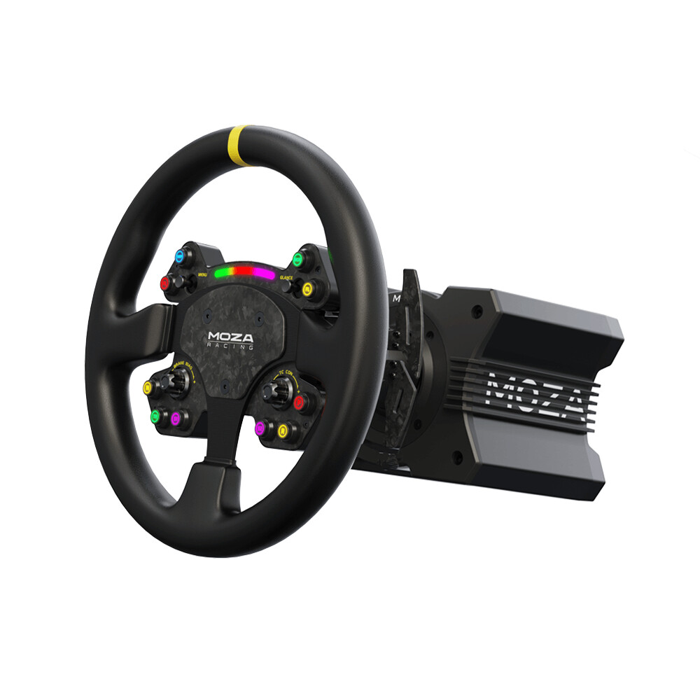 Руль Moza R9, База руля R9 + Руль RS V2 + 3 педали SR-P, черный
Руль Moza R9, База руля R9 + Руль RS V2 + 3 педали SR-P, черный