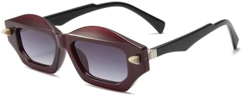 Модные уникальные многоугольные двухцветные солнцезащитные очки для женщин, ретро-очки для мужчин, трендовые солнцезащитные очки с заклепками и градиентным эффектом MTZJH, Dark Red Gray
Модные уникальные многоугольные двухцветные солнцезащитные очки для женщин, ретро-очки для мужчин, трендовые солнцезащитные очки с заклепками и градиентным эффектом MTZJH, Dark Red Gray