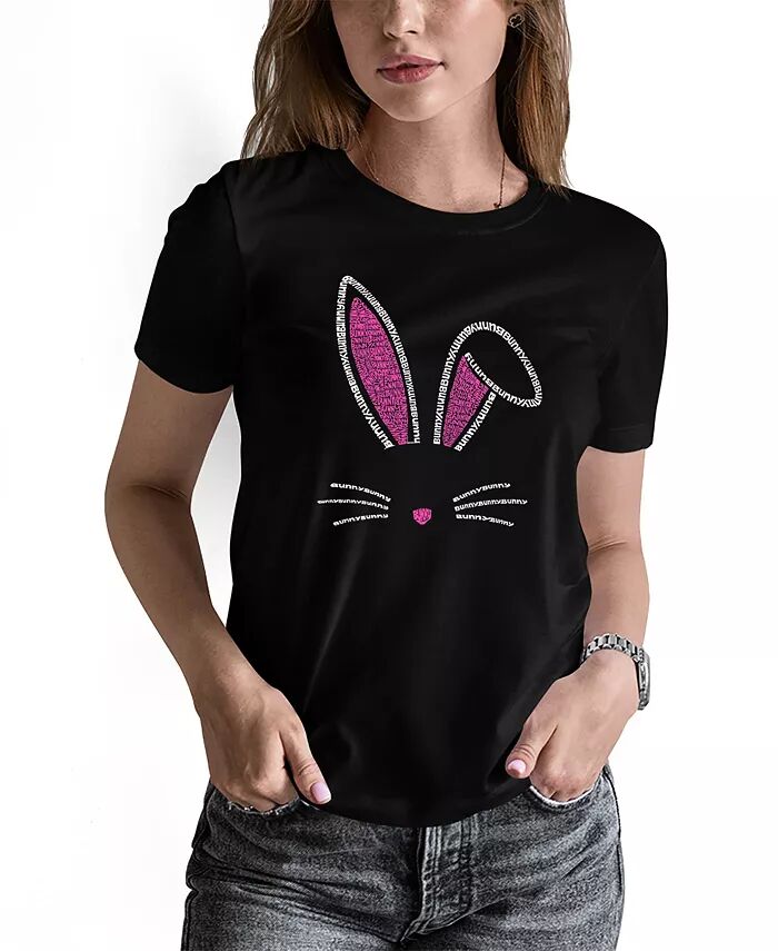Женская футболка с коротким рукавом и надписью Word Art Bunny Ears LA Pop Art, черный
Женская футболка с коротким рукавом и надписью Word Art Bunny Ears LA Pop Art, черный