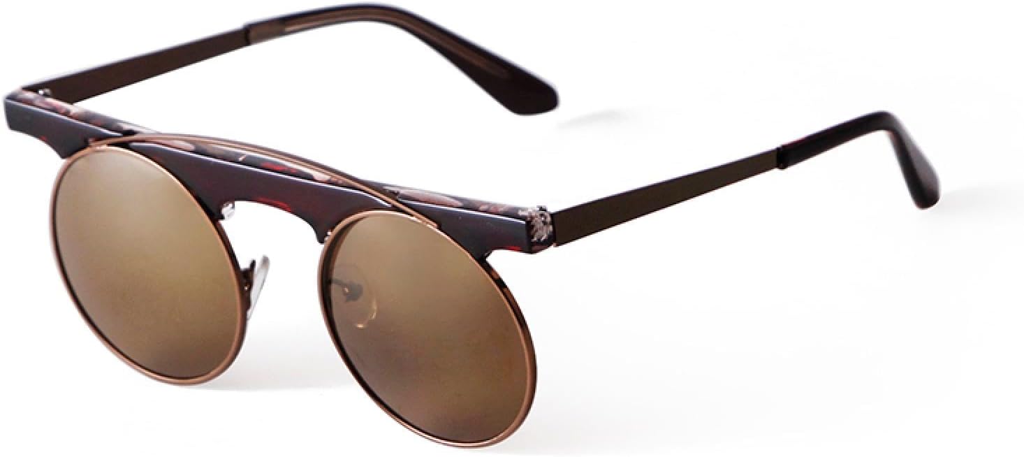 Ретро-солнцезащитные очки в маленькой круглой оправе для женщин, модные, забавные, в стиле хип-хоп, коричневые, с зеркальными линзами, цельнометаллические WNCKSQ, C29 Tea
Ретро-солнцезащитные очки в маленькой круглой оправе для женщин, модные, забавные, в стиле хип-хоп, коричневые, с зеркальными линзами, цельнометаллические WNCKSQ, C29 Tea