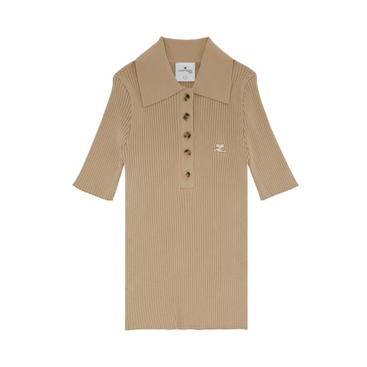 Поло Courrèges Rib Knit Polo, коричневый
Поло Courrèges Rib Knit Polo, коричневый