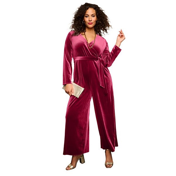 Женский комбинезон из велюра plus size Roaman'S, Rich Burgundy
Женский комбинезон из велюра plus size Roaman'S, Rich Burgundy