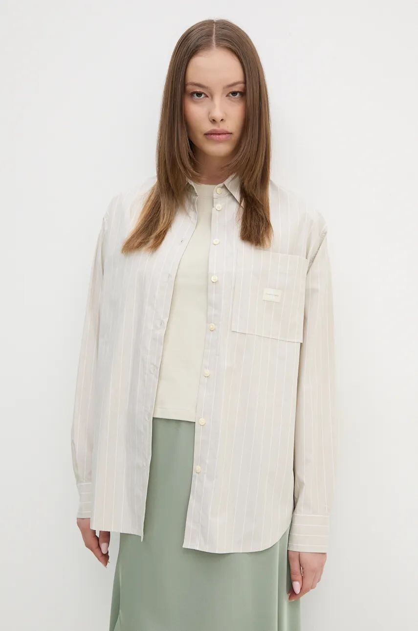 Хлопковая рубашка Calvin Klein Jeans, бежевый
Хлопковая рубашка Calvin Klein Jeans, бежевый