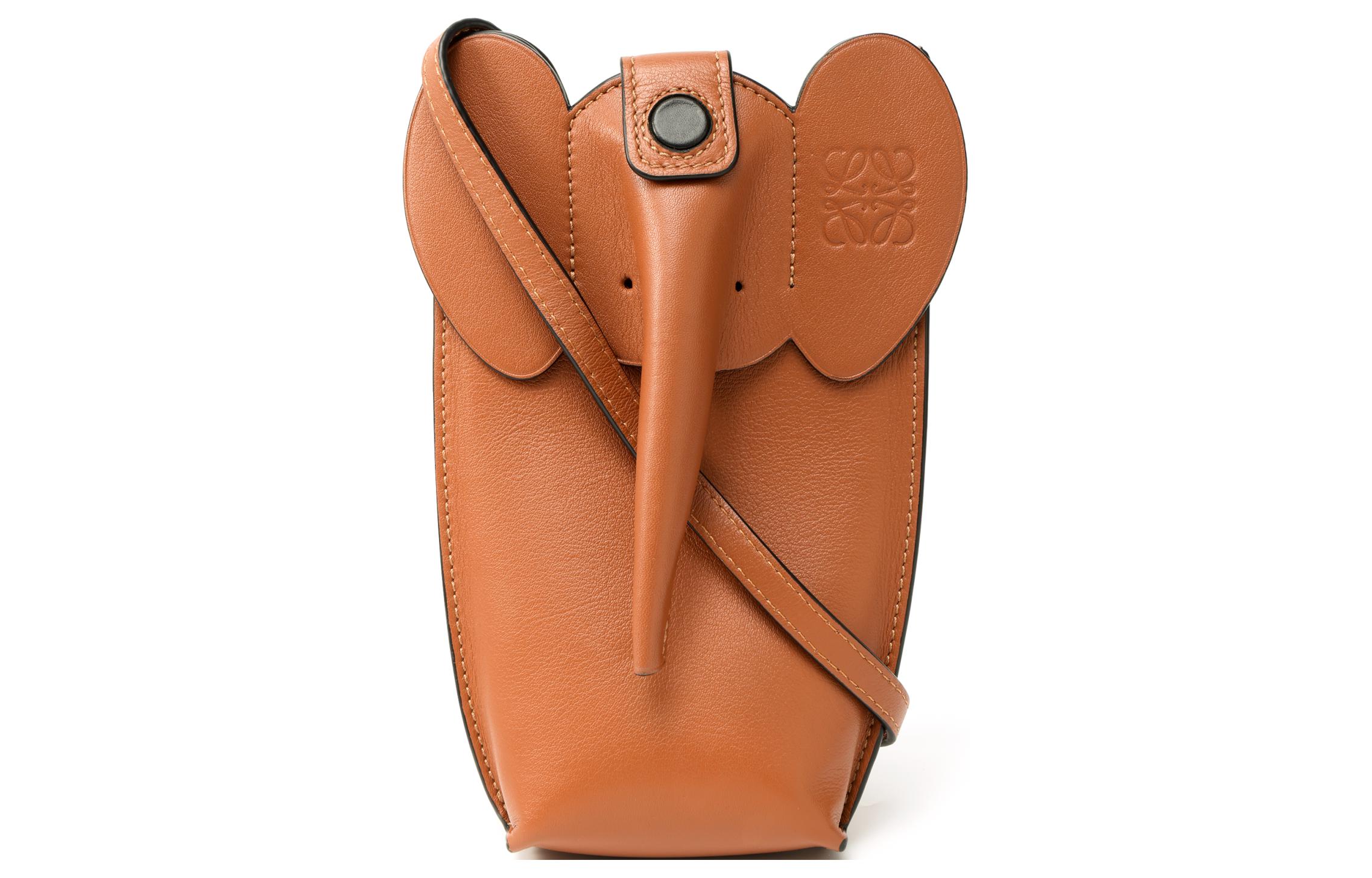 LOEWE Кожаная сумка слон с карманом 
LOEWE Кожаная сумка слон с карманом