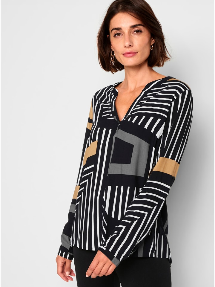 Блузка с принтом черного цвета с принтом цвета верблюжьей шерсти WITT WEIDEN
Блузка с принтом черного цвета с принтом цвета верблюжьей шерсти WITT WEIDEN