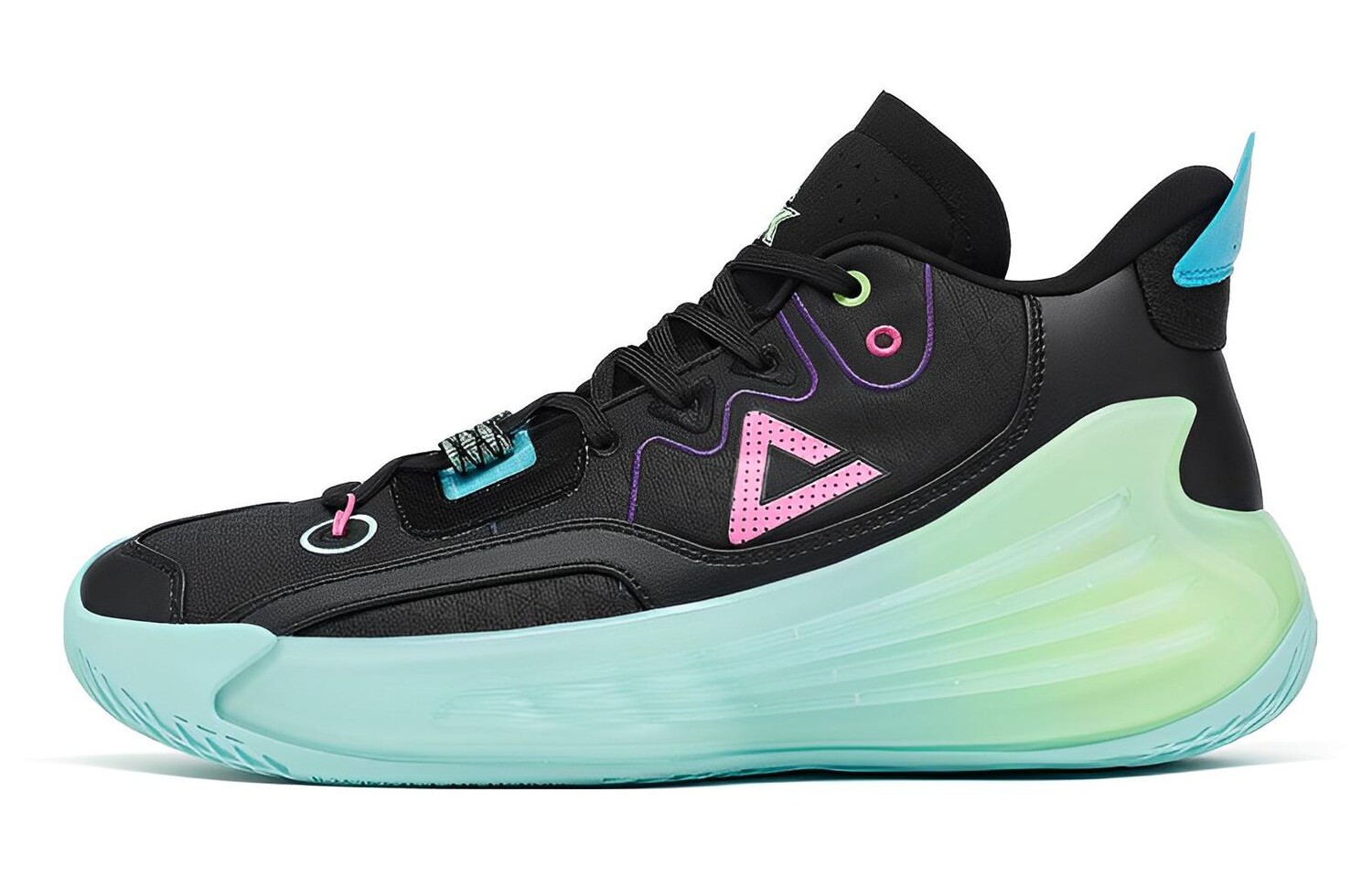 Баскетбольные кроссовки Shadowhunting Lux мужские, среднего размера, черные/зеленые Peak 
Баскетбольные кроссовки Shadowhunting Lux мужские, среднего размера, черные/зеленые Peak