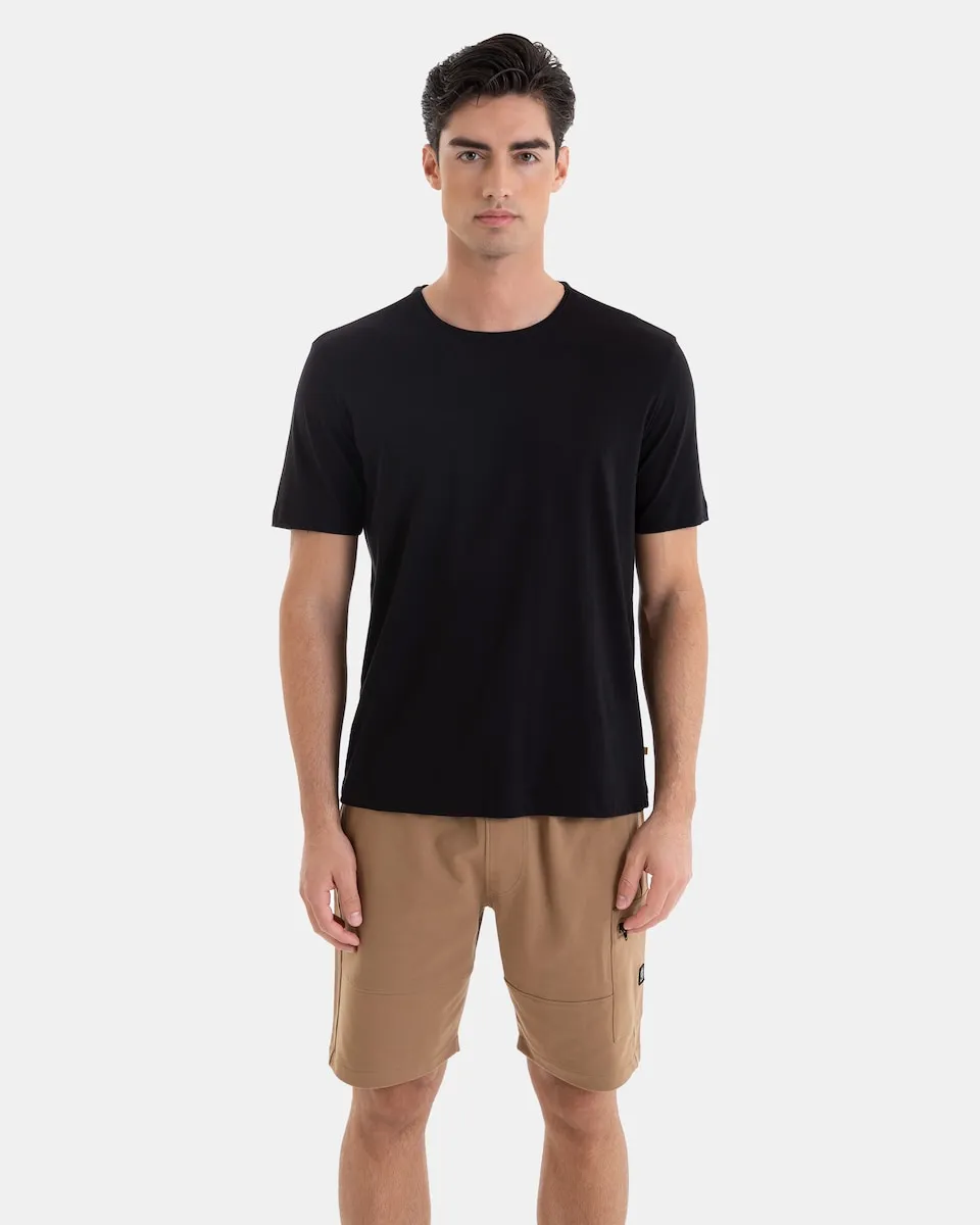 Мужская базовая хлопковая футболка Massana, черный 
Мужская базовая хлопковая футболка Massana, черный