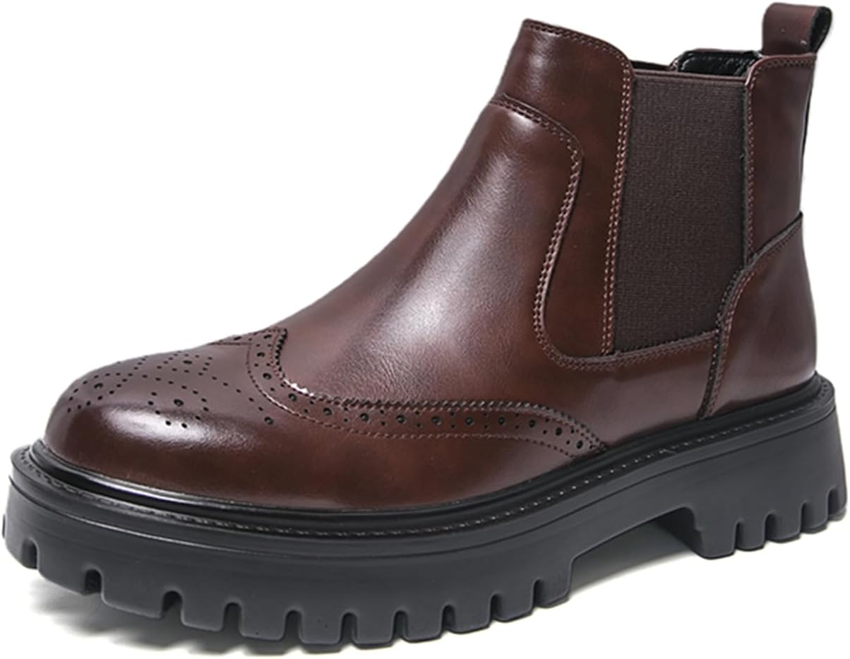 Мужские слипоны челси из натуральной кожи с перфорацией и платформой Psieicwm, коричневый
Мужские слипоны челси из натуральной кожи с перфорацией и платформой Psieicwm, коричневый