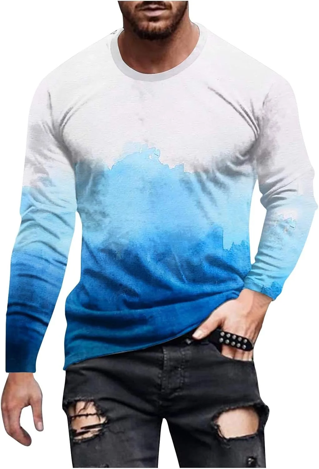 Мужская футболка с градиентным принтом, длинный рукав, хлопок, уличный стиль Sdeycui
Мужская футболка с градиентным принтом, длинный рукав, хлопок, уличный стиль Sdeycui