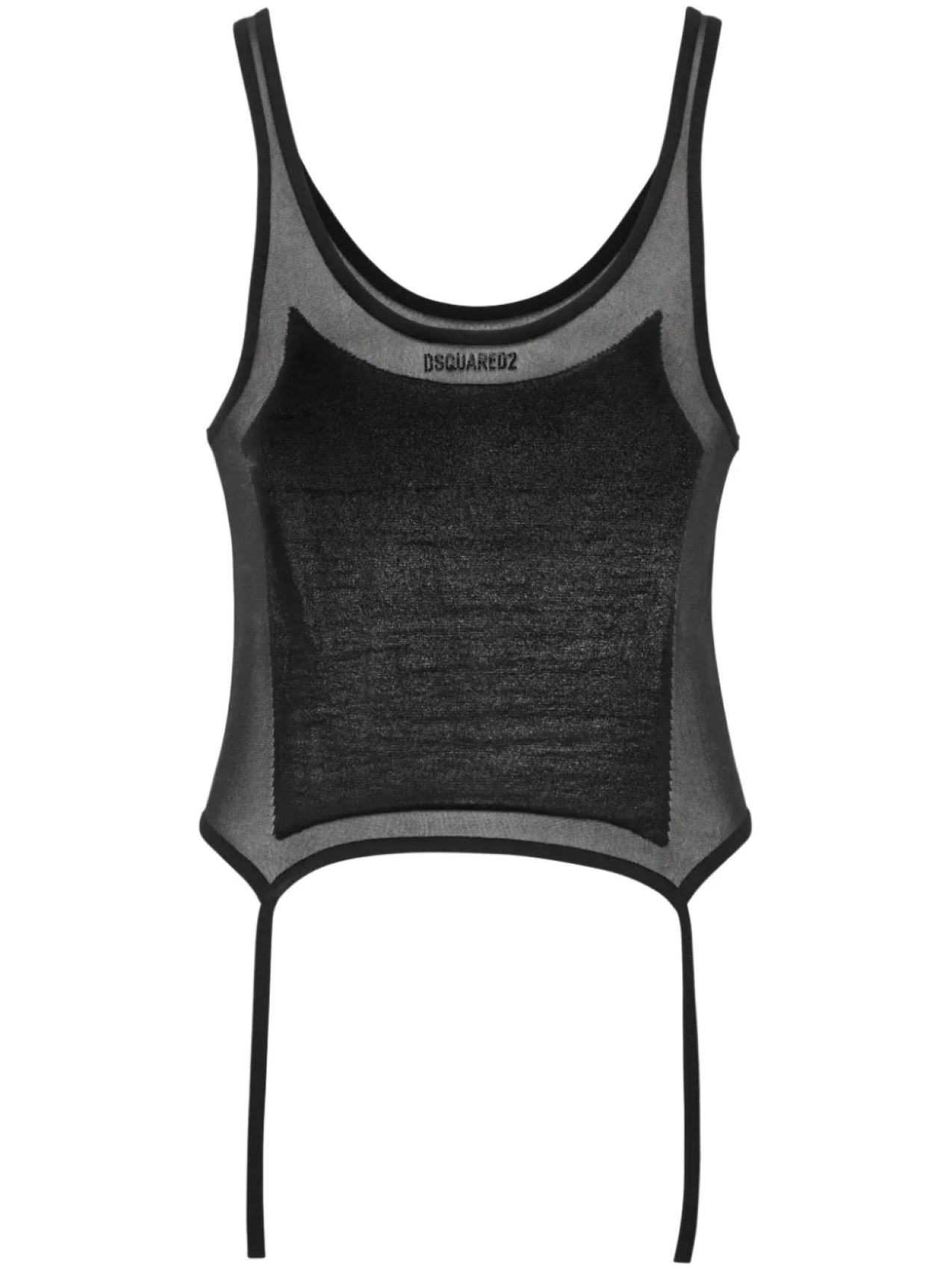 DSQUARED2 полупрозрачный топ без рукавов, черный
DSQUARED2 полупрозрачный топ без рукавов, черный