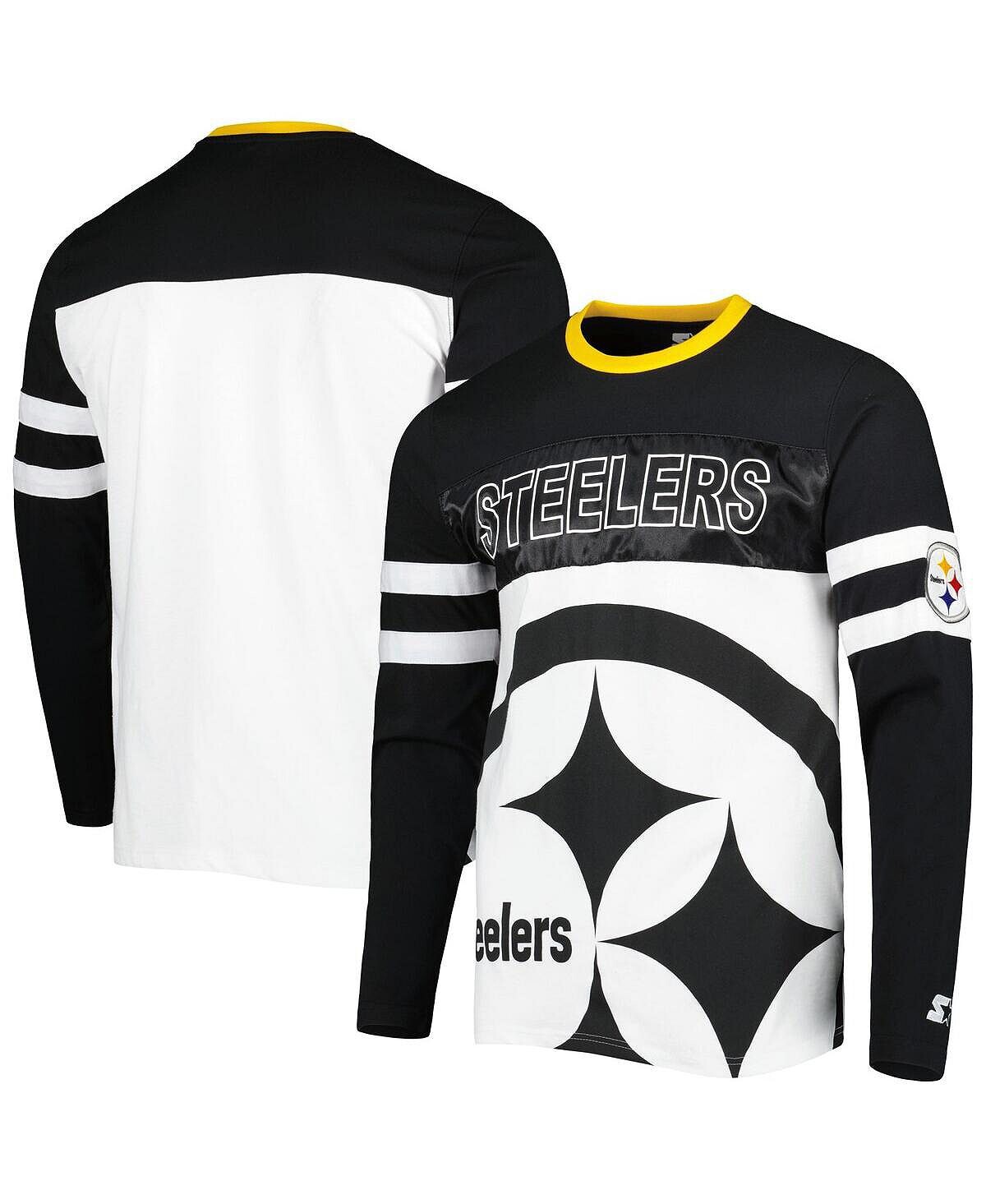 Мужская черно-белая футболка с длинным рукавом pittsburg steelers halftime Starter, черно-белый
Мужская черно-белая футболка с длинным рукавом pittsburg steelers halftime Starter, черно-белый