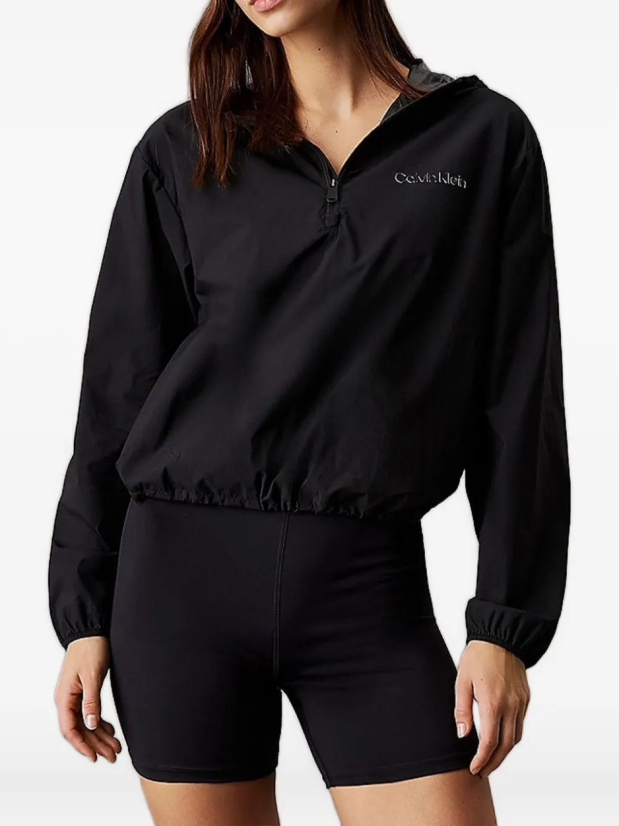 Толстовка с капюшоном и нашивкой-логотипом Calvin Klein, черный 
Толстовка с капюшоном и нашивкой-логотипом Calvin Klein, черный