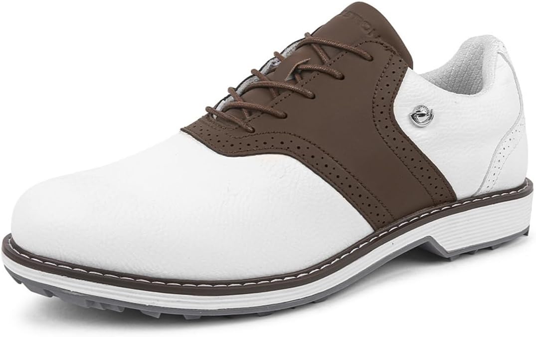 Мужские спортивные туфли для гольфа VEACAM, удобная нескользящая кожаная повседневная обувь для гольфа, легкие кроссовки для прогулок, коричневый
Мужские спортивные туфли для гольфа VEACAM, удобная нескользящая кожаная повседневная обувь для гольфа, легкие кроссовки для прогулок, коричневый