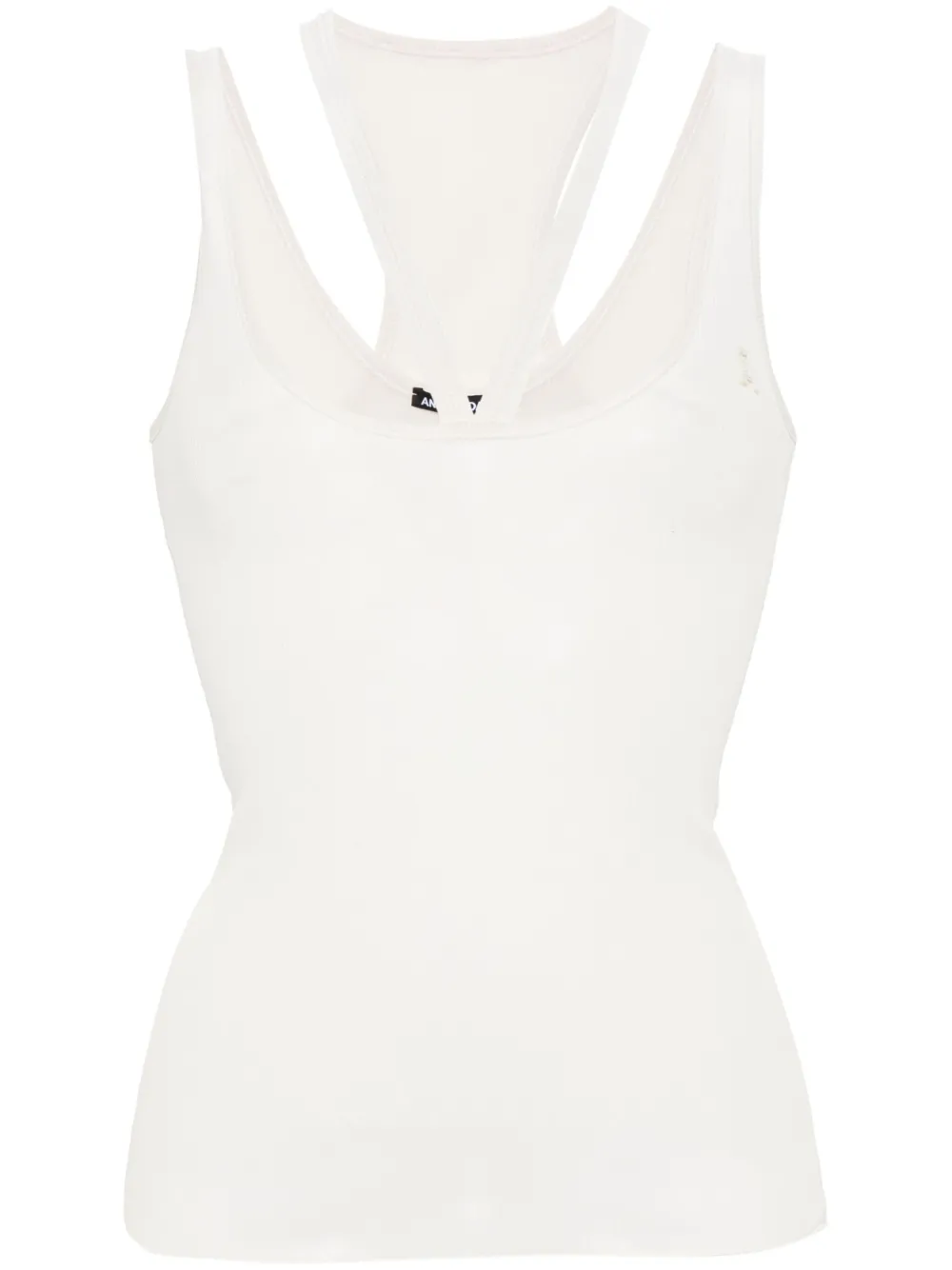 Топ в рубчик с вырезами ANDREĀDAMO, нейтральный
Топ в рубчик с вырезами ANDREĀDAMO, нейтральный