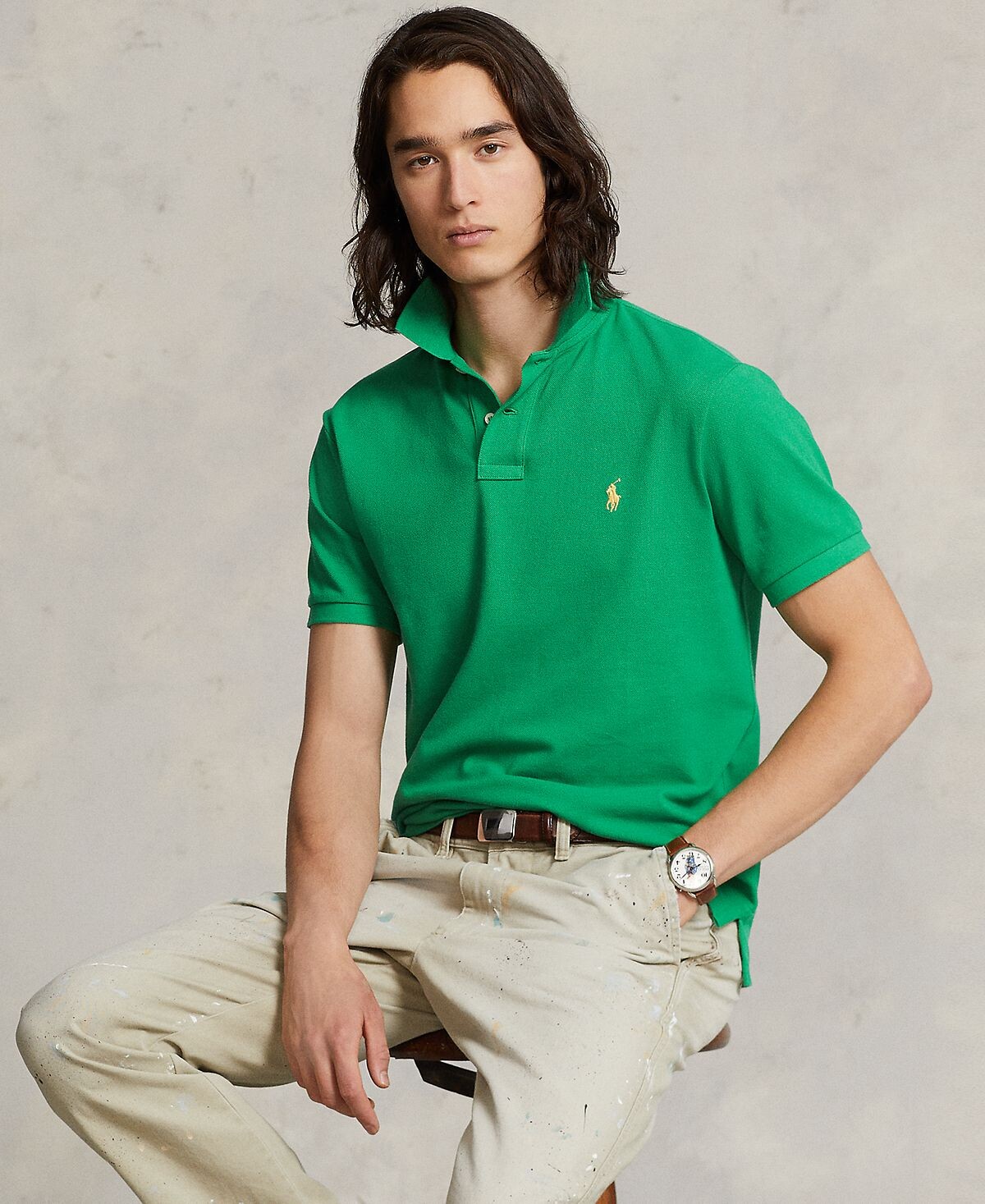 Мужская рубашка-поло классического кроя в сетку Polo Ralph Lauren
Мужская рубашка-поло классического кроя в сетку Polo Ralph Lauren