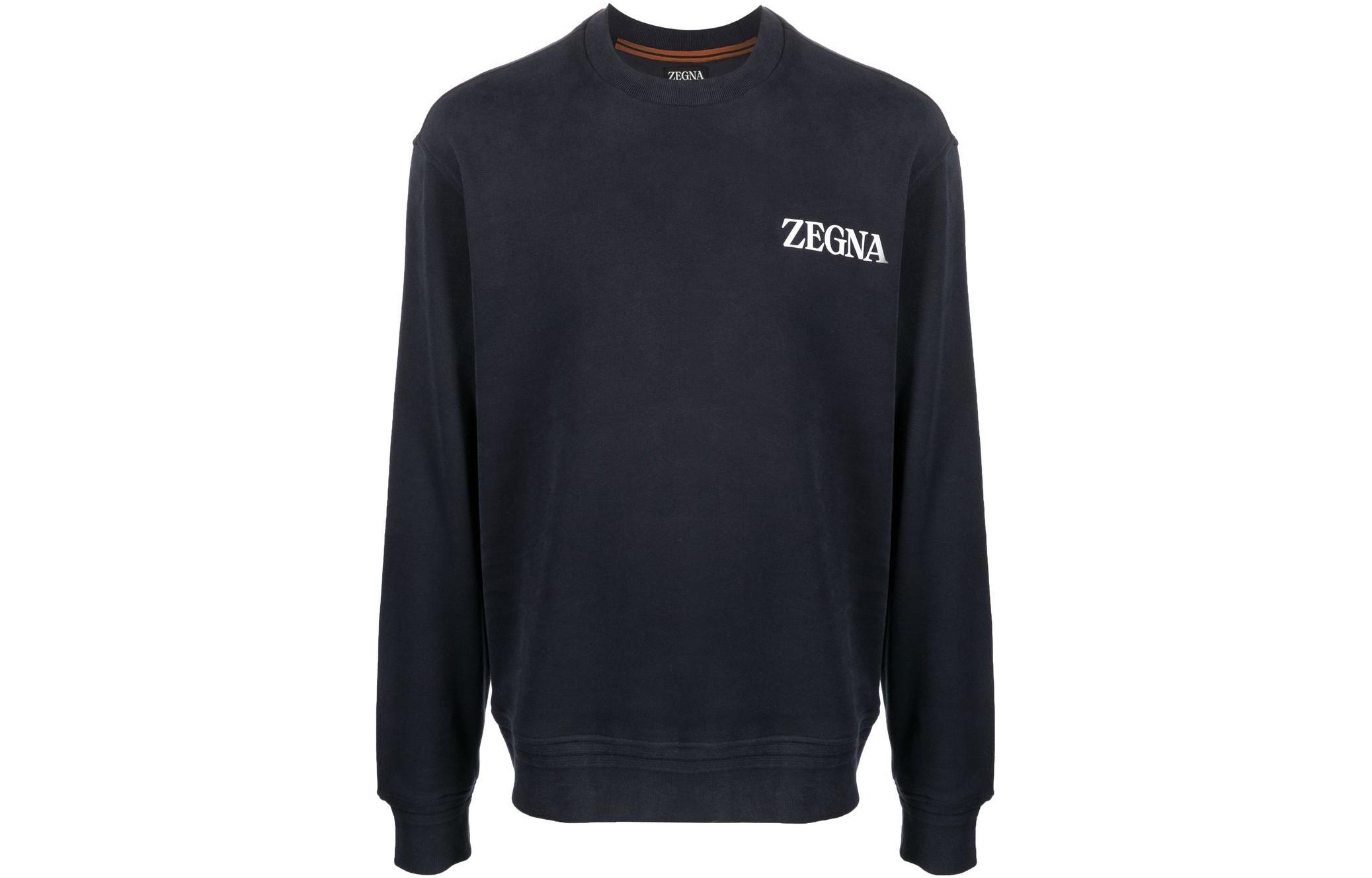 Chest Logo print Detail Sweatshirt Zzegna, синий
Chest Logo print Detail Sweatshirt Zzegna, синий