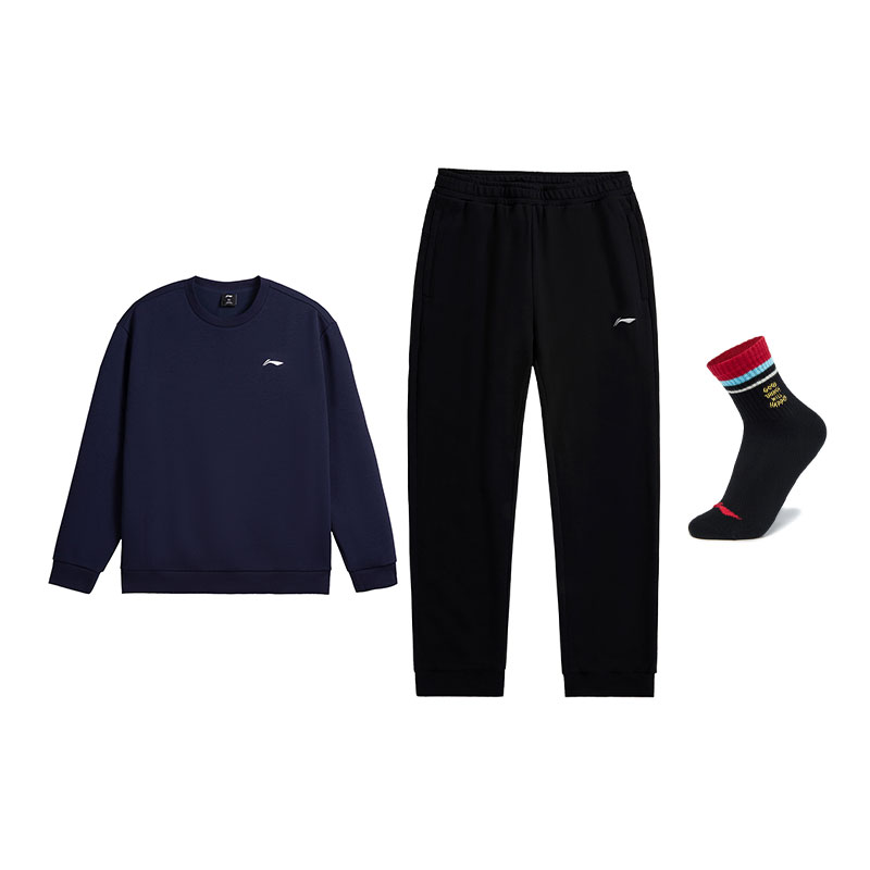 Li Ning Casual Sportswear Men's Li-Ning, ink синий top+черный pants (includes socks)
Li Ning Casual Sportswear Men's Li-Ning, ink синий top+черный pants (includes socks)