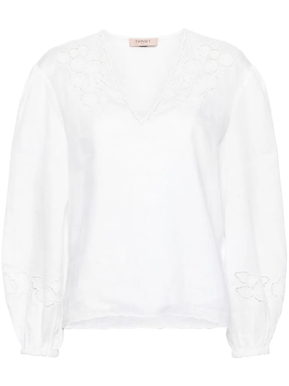 Льняная блузка с цветочной вышивкой TWINSET, белый
Льняная блузка с цветочной вышивкой TWINSET, белый