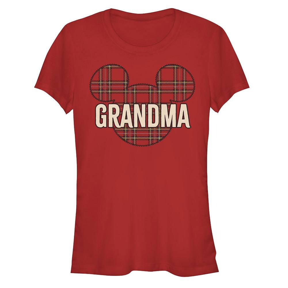 Женская футболка с рождественской нашивкой Disney's Mickey Mouse и рисунком бабушки, красный 
Женская футболка с рождественской нашивкой Disney's Mickey Mouse и рисунком бабушки, красный