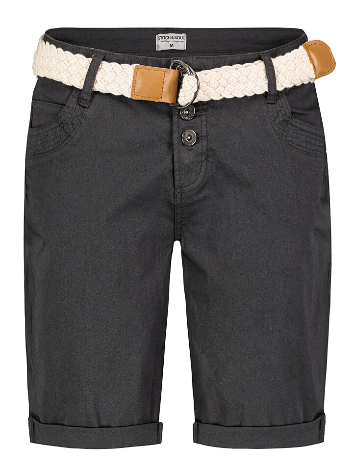 Шорты Stitch & Soul Bermudas, антрацит
Шорты Stitch & Soul Bermudas, антрацит