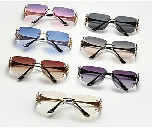 Мужские солнцезащитные очки с градиентной оправой из алюминиевого сплава для вождения, женские солнцезащитные очки с широкими дужками и без оправы MTZJH, 3
Мужские солнцезащитные очки с градиентной оправой из алюминиевого сплава для вождения, женские солнцезащитные очки с широкими дужками и без оправы MTZJH, 3