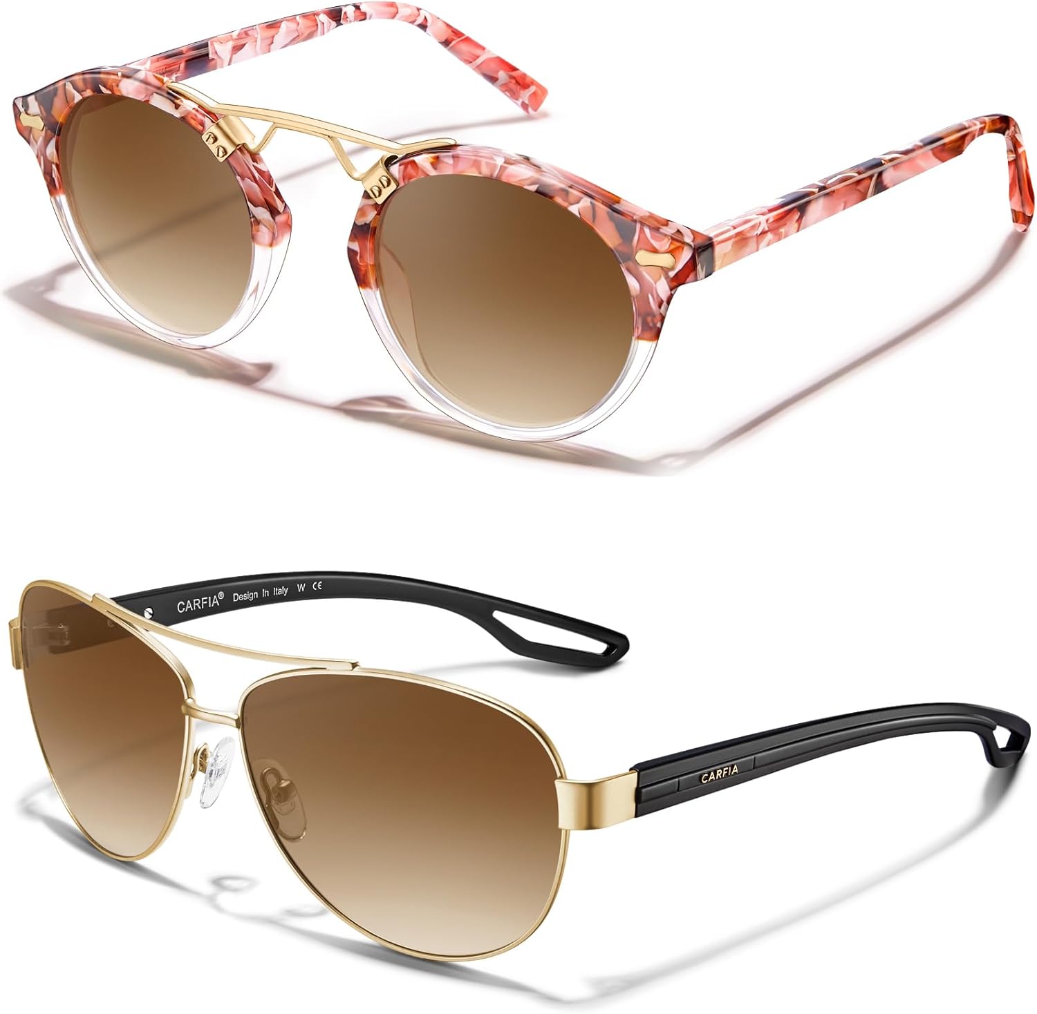 Легкие ретро-солнцезащитные очки CARFIA в стиле «пилот» для женщин, поляризованные, с защитой от УФ-излучения, модные солнцезащитные очки для вождения на открытом воздухе, металлическая оправа
Легкие ретро-солнцезащитные очки CARFIA в стиле «пилот» для женщин, поляризованные, с защитой от УФ-излучения, модные солнцезащитные очки для вождения на открытом воздухе, металлическая оправа