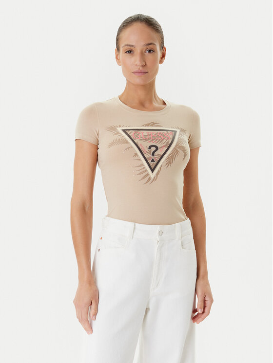 Футболка regular fit W5YI13 J1314 Guess, бежевый 
Футболка regular fit W5YI13 J1314 Guess, бежевый