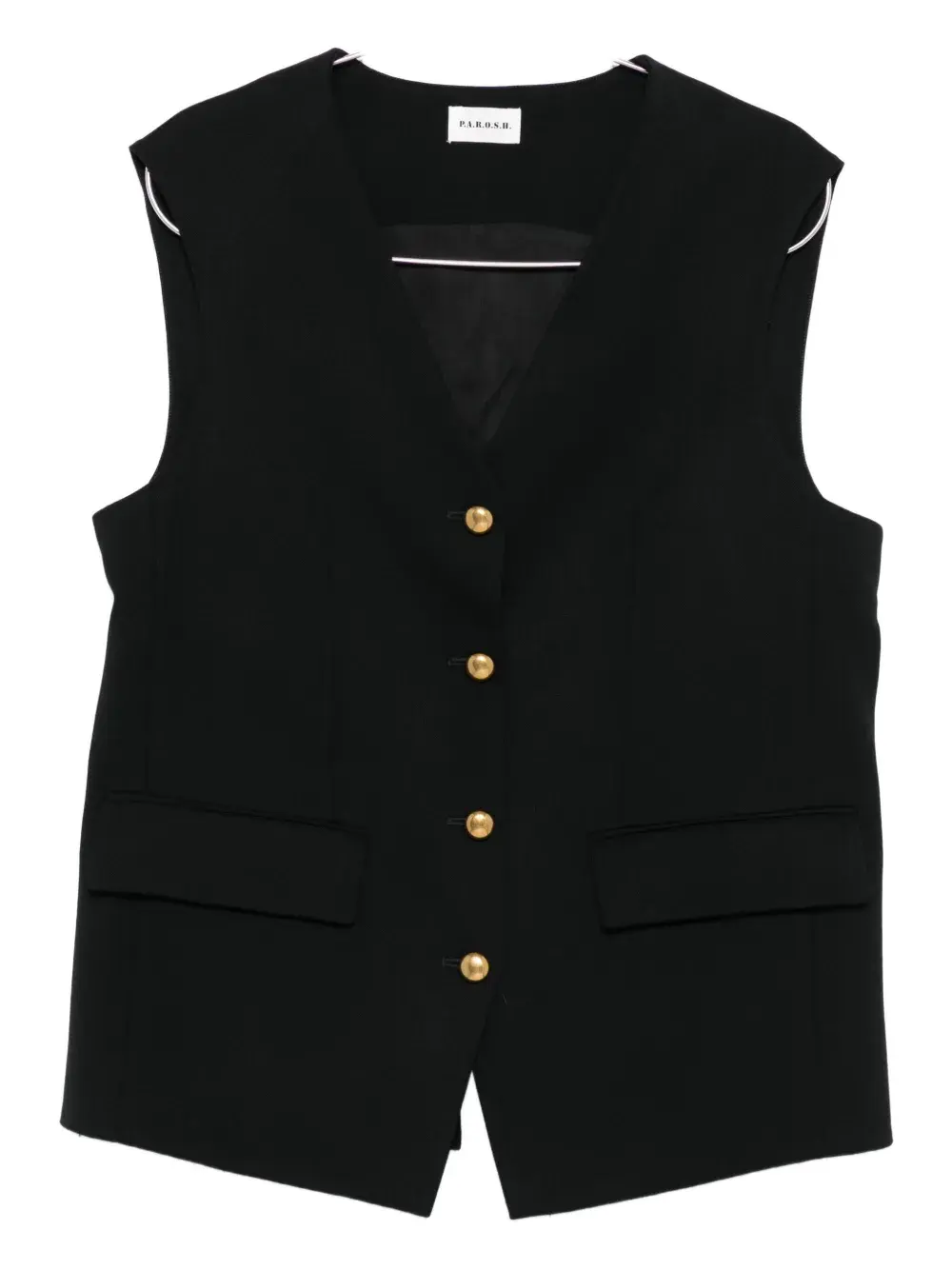 Жилет на пуговицах P.A.R.O.S.H., черный
Жилет на пуговицах P.A.R.O.S.H., черный