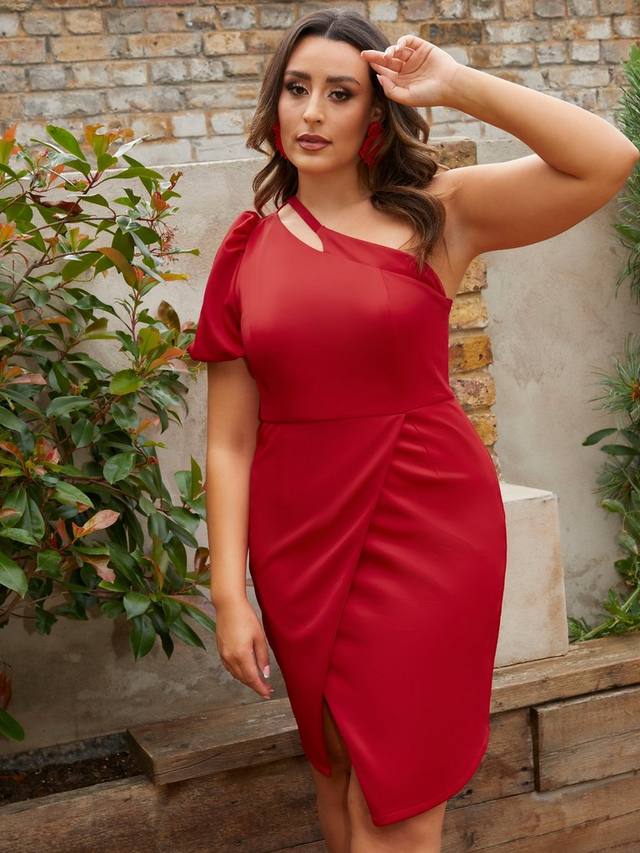 Облегающее мини-платье с пышным рукавом на одно плечо Chi Chi London, красный
Облегающее мини-платье с пышным рукавом на одно плечо Chi Chi London, красный