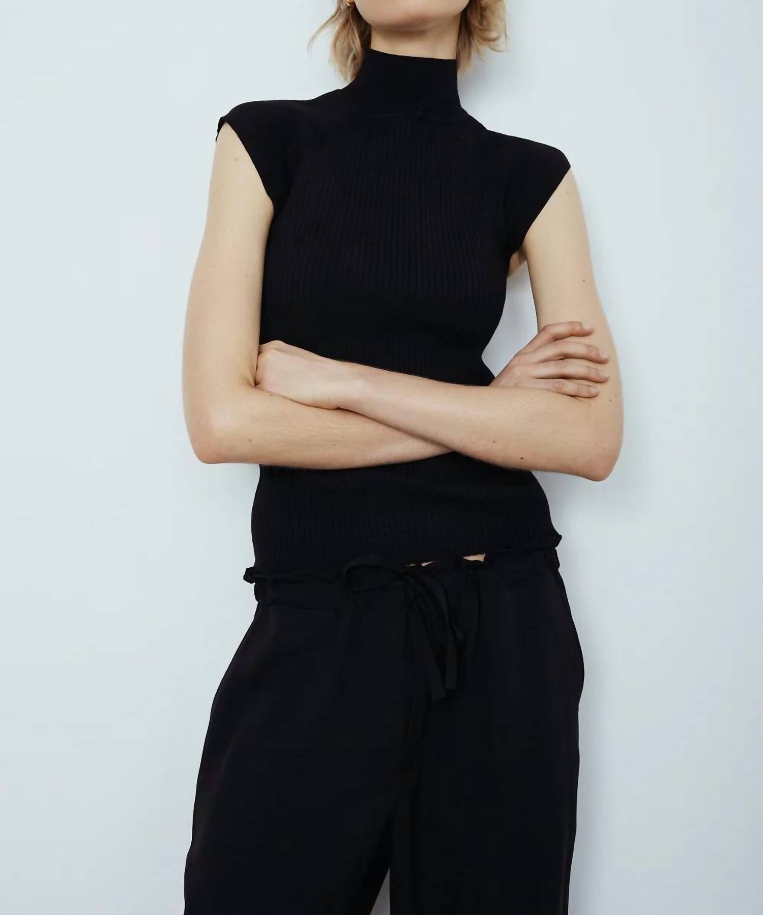 Приталенный трикотажный топ Lillian черного цвета MELISSA NEPTON
Приталенный трикотажный топ Lillian черного цвета MELISSA NEPTON