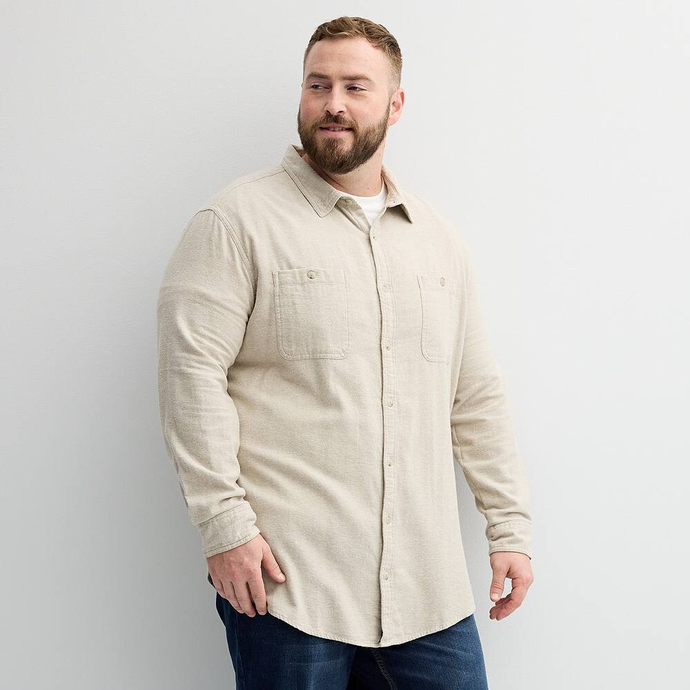 Big & Tall Sonoma Goods For Life Фланелевая рубашка с длинными рукавами, цвет Autumn Wheat
Big & Tall Sonoma Goods For Life Фланелевая рубашка с длинными рукавами, цвет Autumn Wheat
