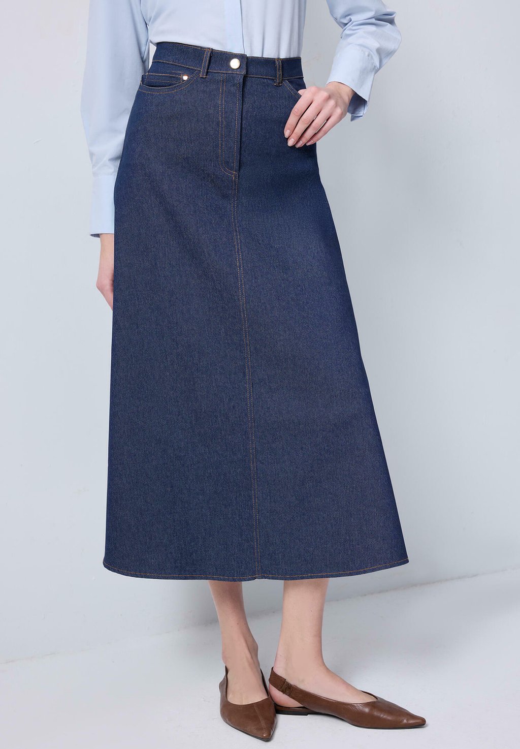 Джинсовая юбка A-line skirt Touché Privé, цвет Denim
Джинсовая юбка A-line skirt Touché Privé, цвет Denim