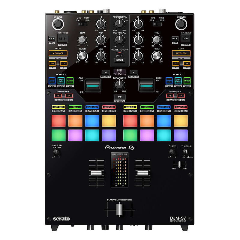 Pioneer DJM-S7 Serato rekordbox 2 Channel Pro Scratch Battle Bluetooth DJ Mixer
Pioneer DJM-S7 Serato rekordbox 2 Channel Pro Scratch Battle Bluetooth DJ Mixer