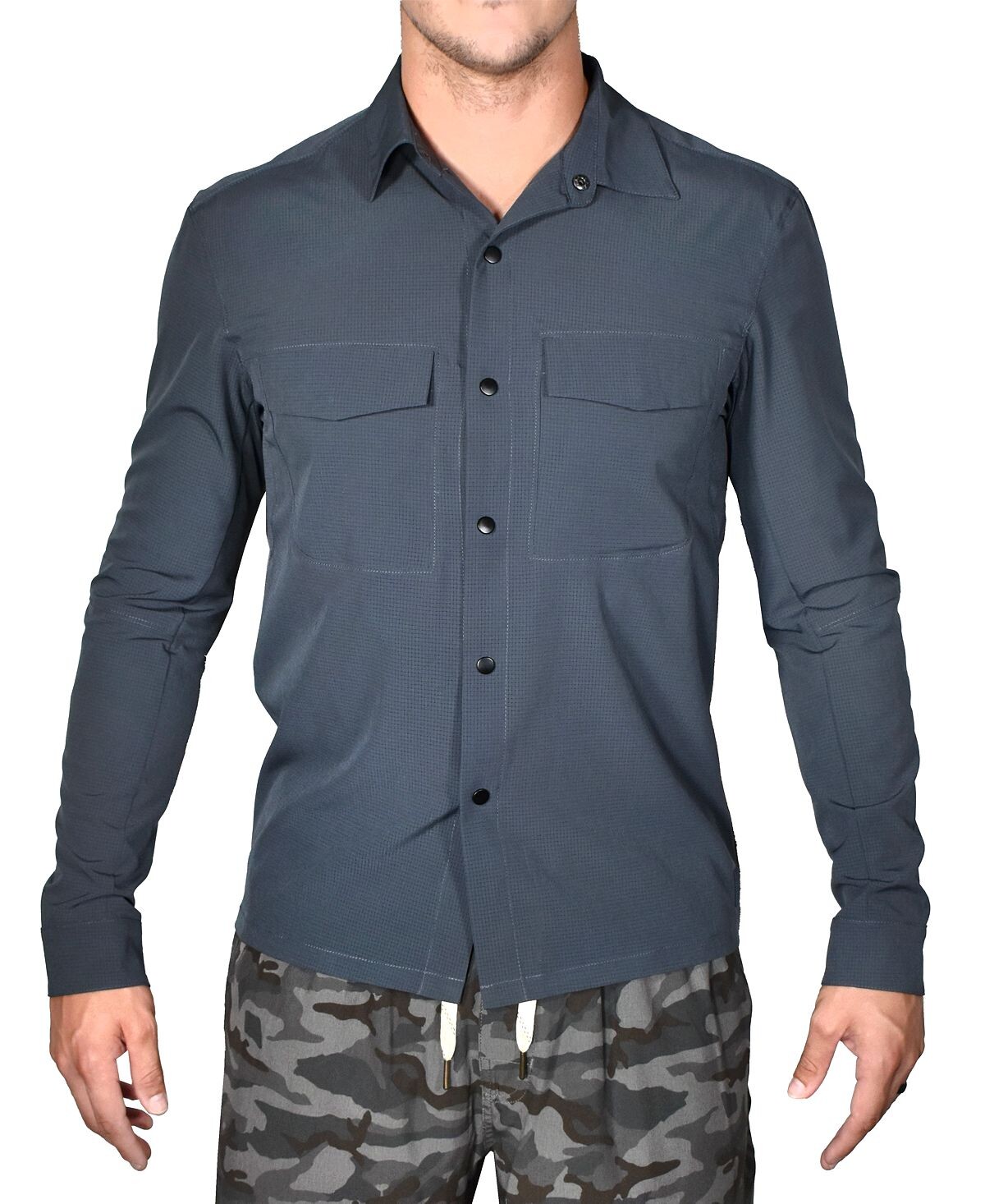 Мужская легкая куртка-рубашка с металлическими вентиляционными отверстиями Vintage 1946, серый
Мужская легкая куртка-рубашка с металлическими вентиляционными отверстиями Vintage 1946, серый