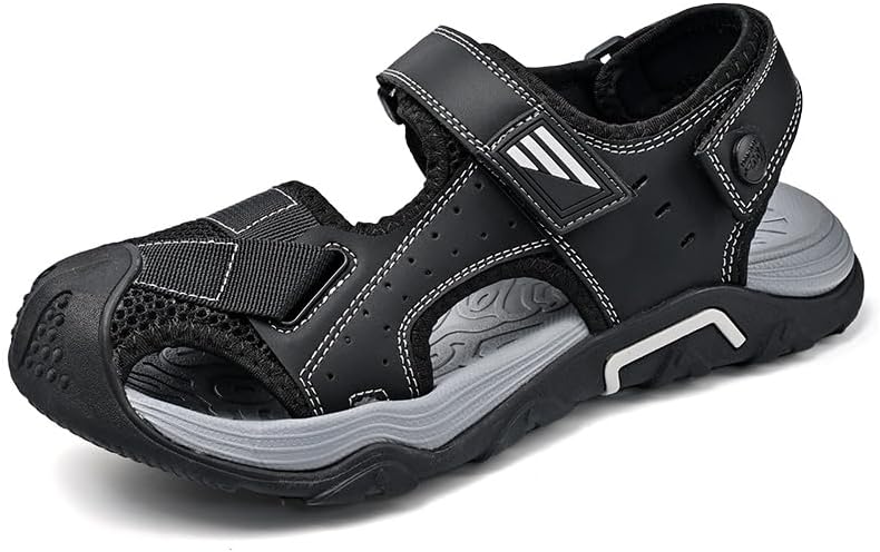 Мужские походные сандалии Asifn с закрытым носком, удобные для спорта на открытом воздухе и пляжа, легкие, противоскользящие, летние водные обувь с быстрым высыханием, черный
Мужские походные сандалии Asifn с закрытым носком, удобные для спорта на открытом воздухе и пляжа, легкие, противоскользящие, летние водные обувь с быстрым высыханием, черный