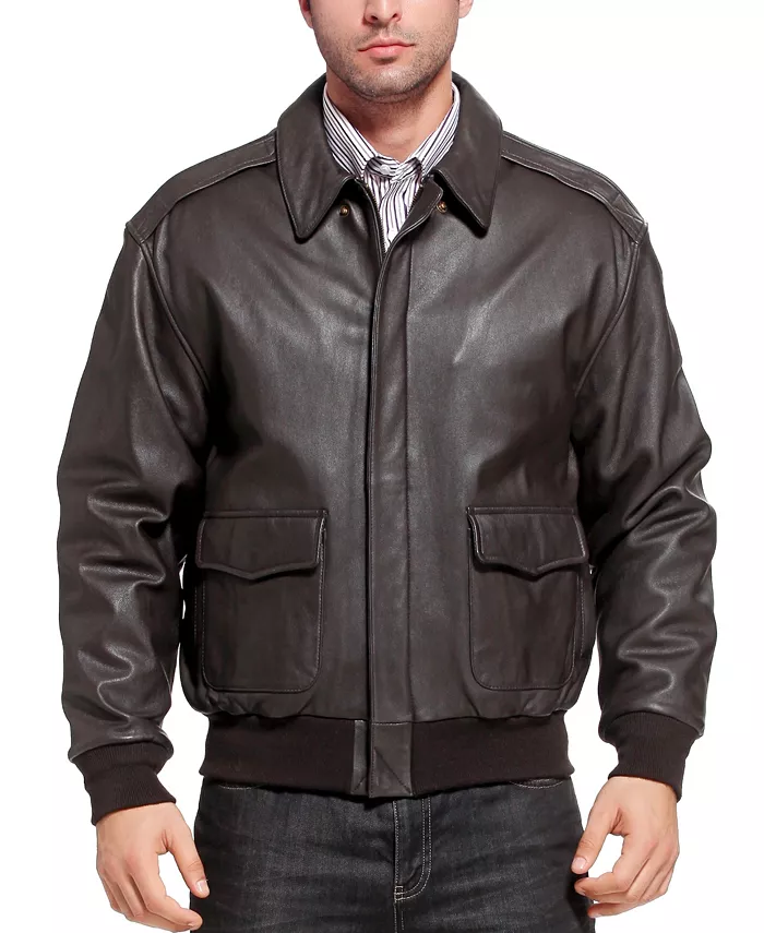 Мужская кожаная летная куртка-бомбер A-2 Landing Leathers, коричневый
Мужская кожаная летная куртка-бомбер A-2 Landing Leathers, коричневый